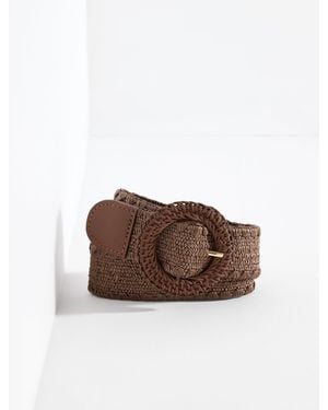 Talbots Stretch Raffia Belt - Brown
