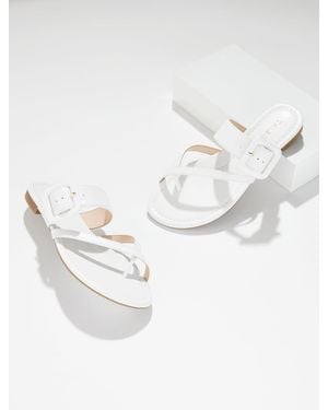 Talbots Camy Buckle Slides - White