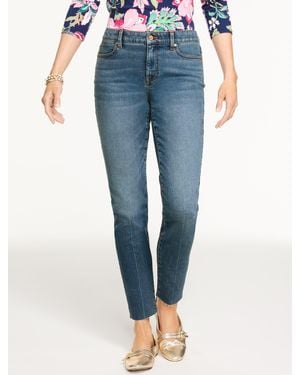 Talbots Slim Ankle Raw Hem Jeans - Blue
