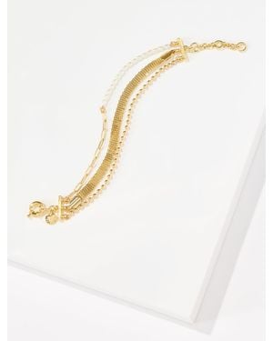 Talbots Layered Chain Bracelet - White