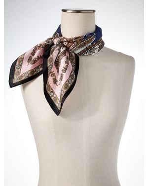 Talbots Paisley Sky Square Scarf - Multicolor
