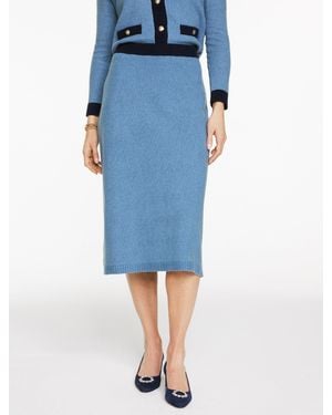 Talbots Bouclé Pencil Skirt - Blue