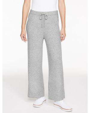 Talbots Ribbed Wide Leg Jumper Trousers - Grey