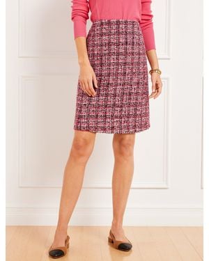 Talbots Pinewood Tweed A-line Skirt - Red