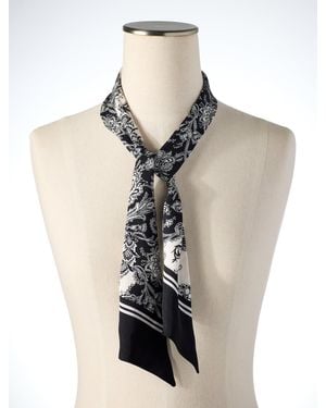 Talbots Exquisite Paisley Skinny Scarf - Natural