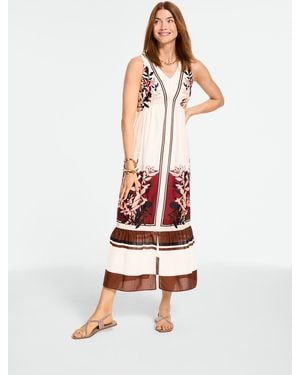 Talbots Voile Fit & Flare Dress - White