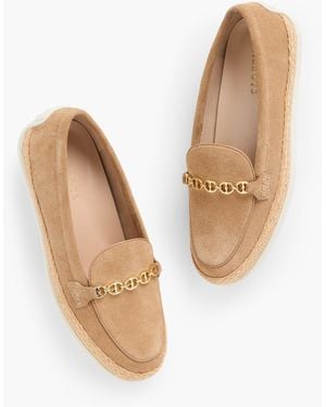 Talbots Andi Suede Espadrille Loafers - Natural