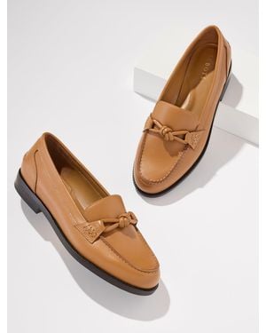 Talbots Bethany Knot Nappa Loafers - Natural