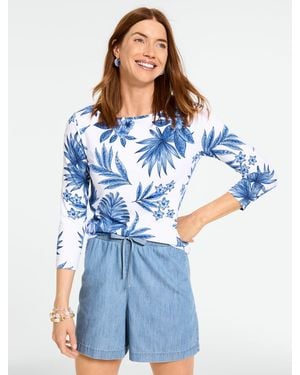 Talbots Bateau Neck T-shirt - Blue