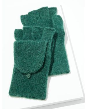 Talbots Flip Top Ribbed Gloves - Green