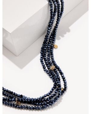Talbots Adara Beaded Layer Necklace - Black