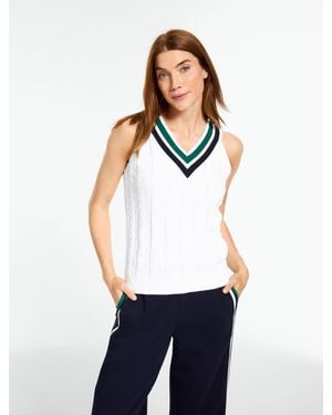 Talbots Coolmax® Tennis Spectator Sweater Vest - White