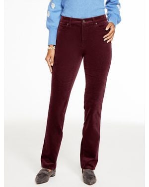 Talbots Straight Leg Stretch Corduroy Pants - Red