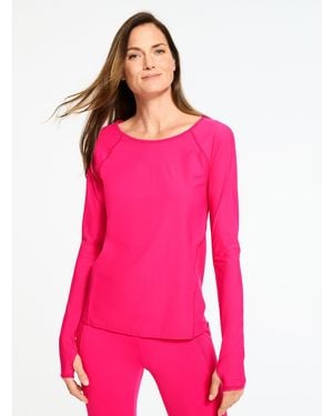 Talbots Stretch Jersey Long Sleeve T-shirt - Pink