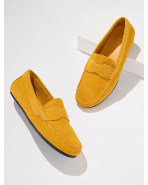 Talbots Parker Suede Moccasins Shoes - Orange