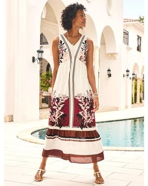 Talbots Voile Fit & Flare Dress - White