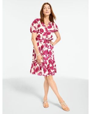 Talbots Voile Fit & Flare Dress - Red