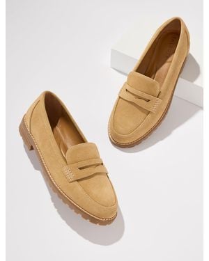 Talbots Cassidy Suede Loafers - Natural