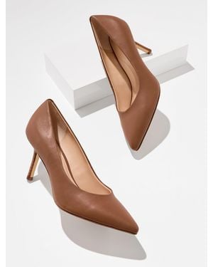 Talbots Sasha Nappa Pointed Toe Pumps - White