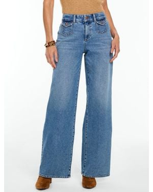 Talbots Relaxed Wide Leg Jeans - Blue