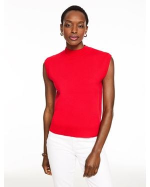Talbots Mockneck Jumper Vest - Red
