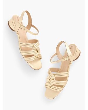 Talbots Adina Nappa Block Heel Sandals - Natural