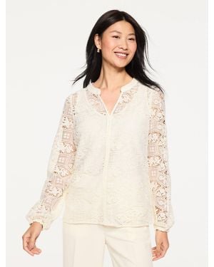 Talbots Lace Top - Natural