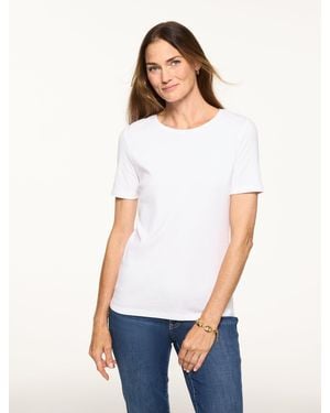 Talbots Pima Cotton Crewneck T-shirt - White