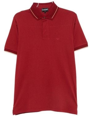 Emporio Armani Contrast-Trim Logo-Embroidered Polo Shirt