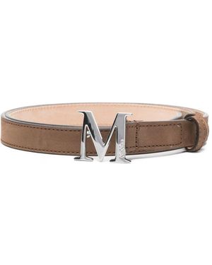 Max Mara Leather Belt - White