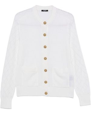Balmain Wool Cardigan - White
