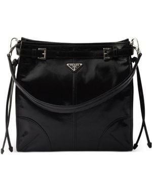 Prada Leather Crossbody Bag - Black