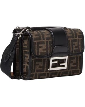 Fendi Double Baguette Bag - Black