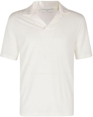Filippo De Laurentis Linen Polo Shirt - White