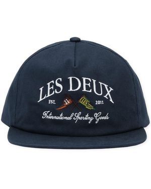 Les Deux Ivy League Organic Letterman Hat - Blue