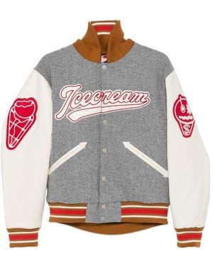 ICECREAM Logo Bomber Jacket - Grey