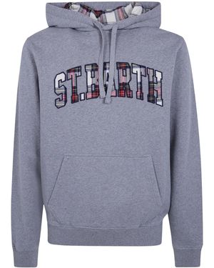 MC2 Saint Barth Tribeca Tartan-Patch Logo-Embroidered - Grey