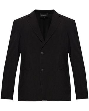 Emporio Armani Single-Breasted Jacket - Black
