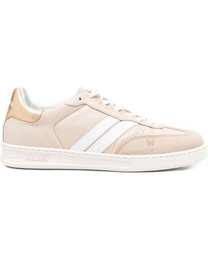 Woolrich Doubleu Leather-Stripe Trainers - Natural