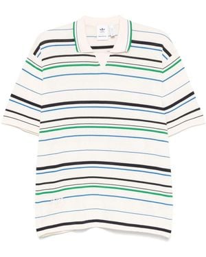 Adidas by Wales Bonner Cotton Blend Knitted Polo Shirt - White