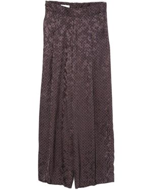 Dries Van Noten Pila Cotton Trousers - Brown