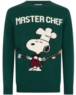 MC2 Saint Barth Graphic Print Crew Neck Sweatshirt With Playful Design - Green