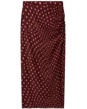 Stella McCartney Polka Dot Long Skirt - Red