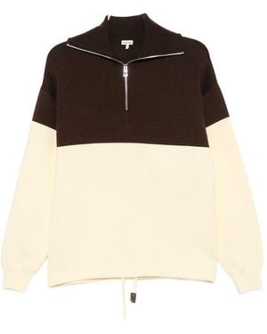 Loewe Cotton Zipped Jumper - Black