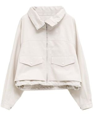 Loewe Cotton And Silk Blouson Jacket - White