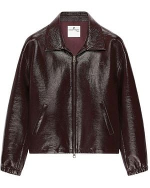 Courreges Vinyl Bomber Jacket - Brown