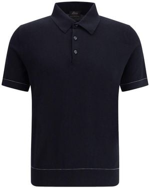 Brioni Cotton Polo Shirt - Blue
