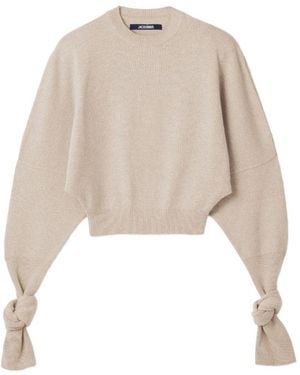 Jacquemus Wool Crewneck Sweater - White