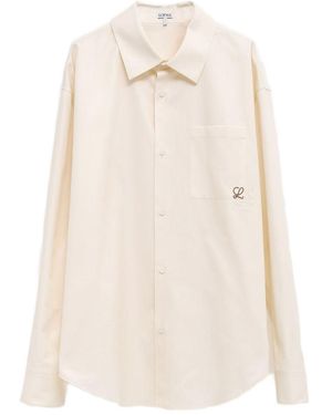 Loewe Anagram Cotton Shirt - Natural