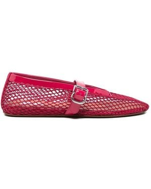 Alaïa Fishnet Ballet Flats - Pink